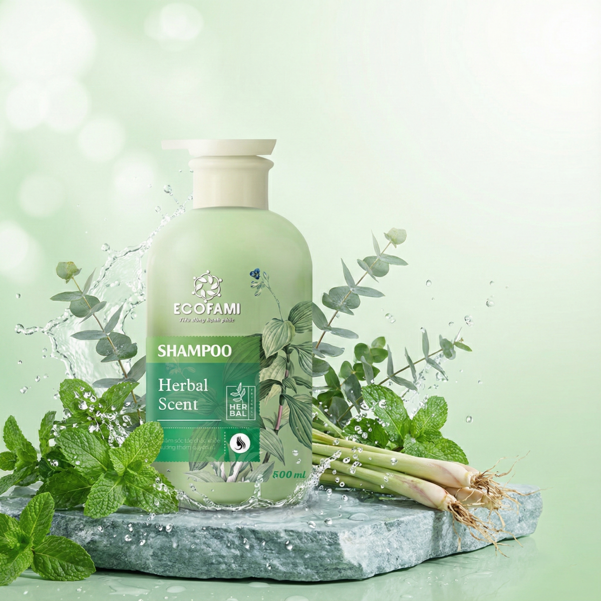 Dầu Gội Shampoo Ecofami Herbal Scent - 500ML
